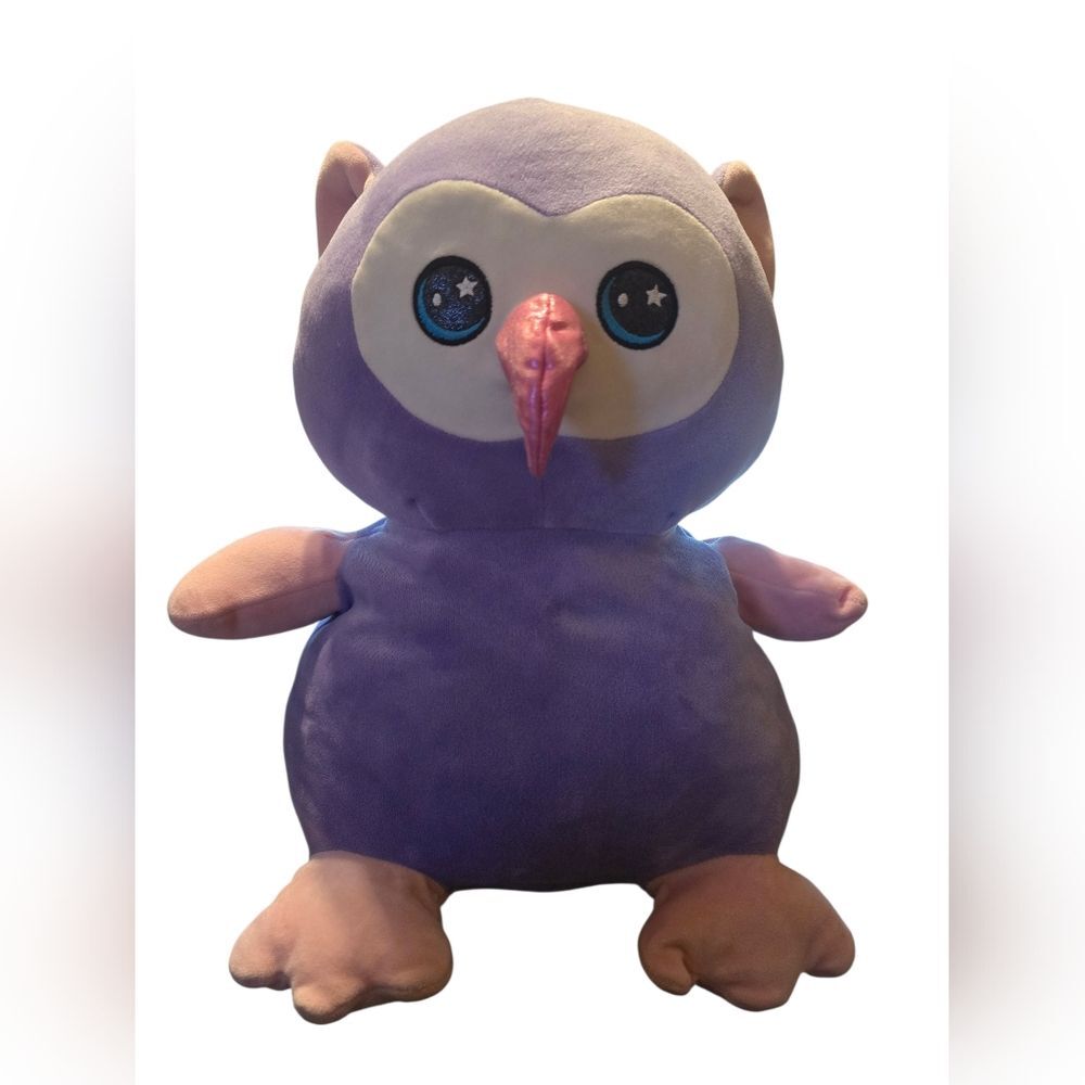 Adorable Plush Owl Plush in Purple and Pink